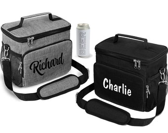 Personalized Beer Cooler Bag, Lunch Bag for Men, Groomsmen Gift, Insulated Cooler Bag, Custom Gift for Men Groom Best Man Wedding Party Gift