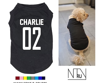 Camiseta personalizada para perro con nombre y número, camiseta de equipo para perro, camiseta de baloncesto para perro, fútbol, béisbol, fútbol, camiseta deportiva para perro