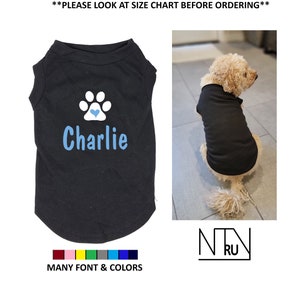 Custom Dog Shirt with Paw Print and Heart, Personalized Dog Shirt, Funny Dog Shirt, Custom Shirt for Dog, Funny pet shirt, Custom Dog Hoodie