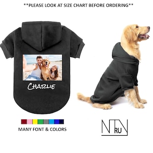 Custom Dog Hoodie with Family Photo, Personalized Dog Sweater for Dad Gift, Custom Dog Sweater, Custom Dog Shirt, Dog Mom Dog Dad Gift