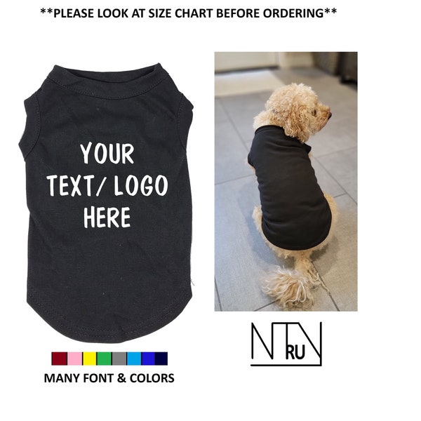 Gepersonaliseerde hond shirt, aangepaste hond shirt met naam of logo, grappige hond shirt, aangepaste shirt voor hond, grappig huisdier shirt, aangepaste kat shirt