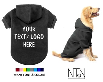 Custom Dog Sweater with Name Text  Logo, Personalized Dog Hoodie, Custom Shirt for Dog, Personalized Dog Apparel, Gift for Dog lovers