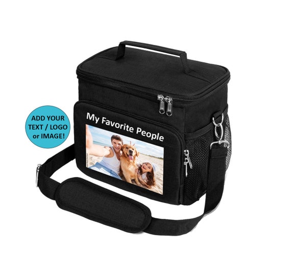 Custom Lunch Bag with Photo and Name, Personalized Lunch Bag, Insulated Lunch bag, Large Capacity, beer cooler picnic bag, Gift for her