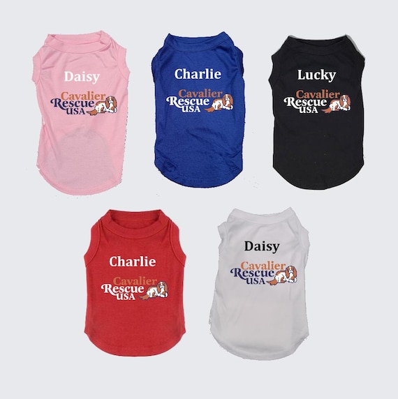 Personalized Cavalier Rescue USA Dog Shirt