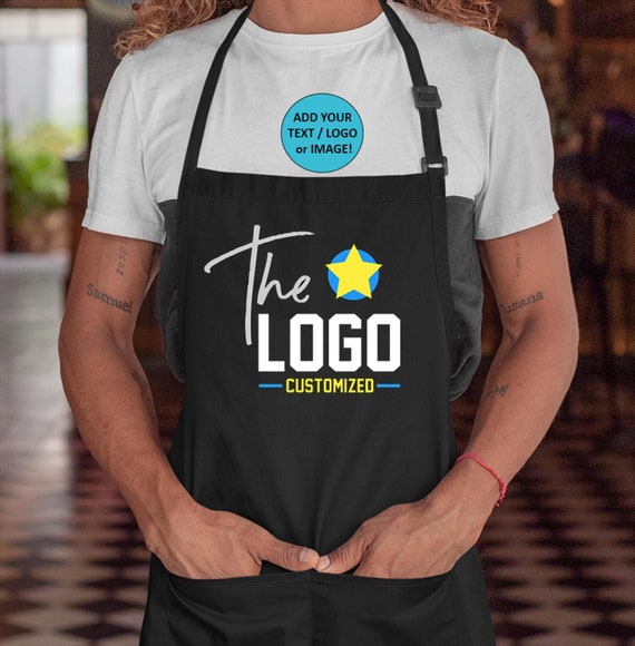 Custom Apron with LOGO, Personalized apron, bbq apron, Gifts for dad, Funny apron, Chef Apron,