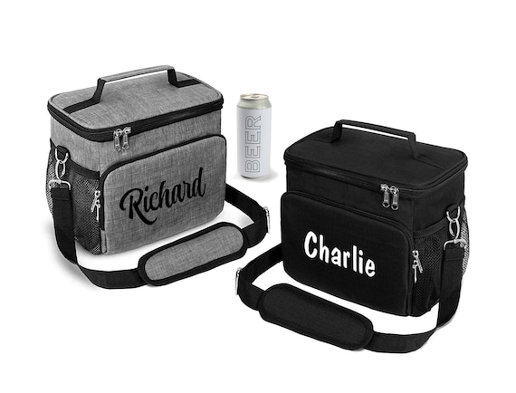 Personalized Beer Cooler Bag, Lunch Bag for Men, Groomsmen Gift, Insulated Cooler Bag, Custom Gift for Men Groom Best Man Wedding Party Gift