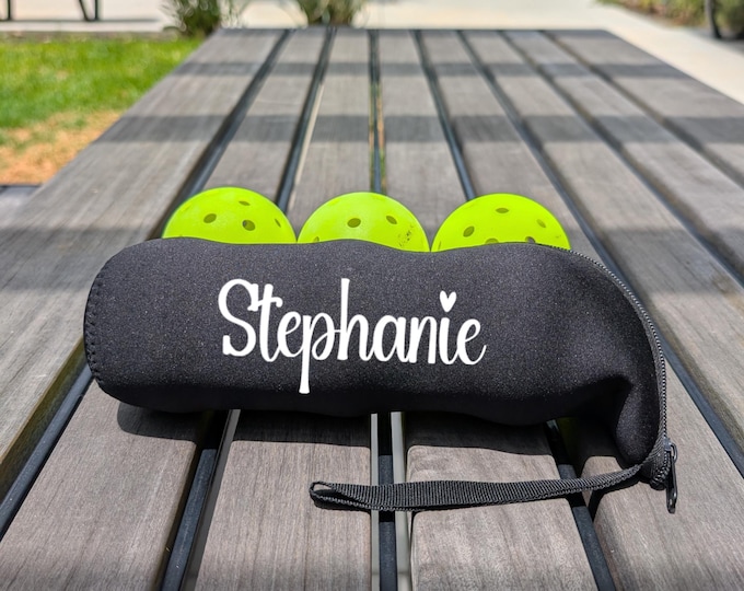 Personalized Pickleball Ball Holder, Custom Pickleball Ball Pouch, Pickleball Gift for Pickleball Players, Pickleball Accessory, Ball Bag