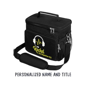 Custom 911 Dispatcher Lunch Bag, Personalized Police Dispatcher Lunch box, Emergency Medical Dispatcher Gift for Police, EMD lunch bag