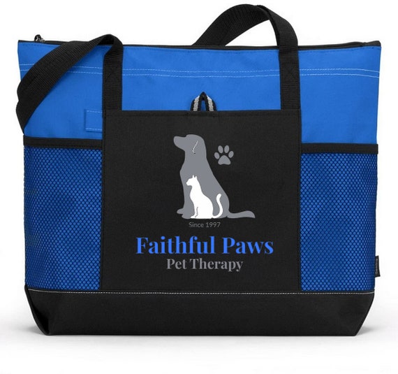 Custom Faithful Paws Tote Bag