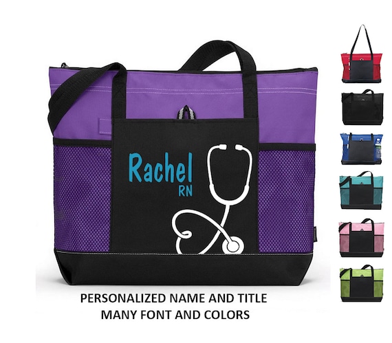 Custom Nursing Assistant Tote Bag with Name, Personalized Nurse Anesthetist Bag, CNA week Gift, Nurse Gift, CRNA Anesthesiologist week
