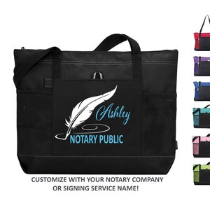 Notary Tote Bag, Loan Signing Agent Bag, Gift for Notary Public Bag, Signing Service bag, Mobile Notary Bag, Gift for mobile notary