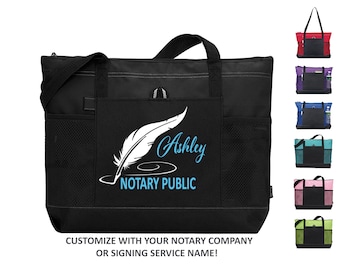 Notary Tote Bag, Loan Signing Agent Bag, Gift for Notary Public Bag, Signing Service bag, Mobile Notary Bag, Gift for mobile notary