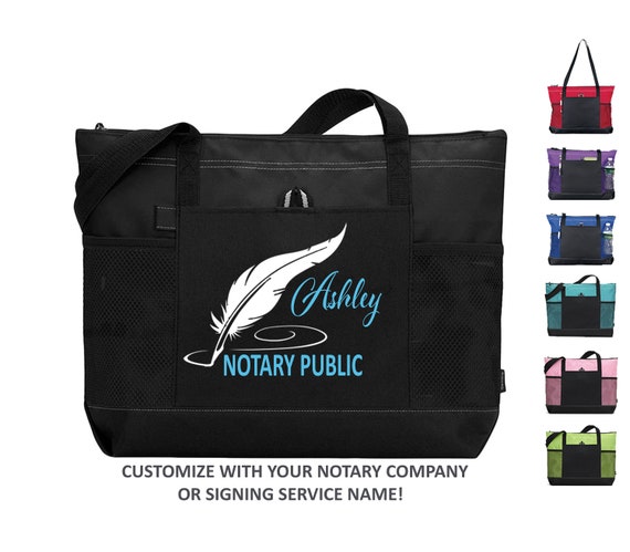 Notary Tote Bag, Loan Signing Agent Bag, Gift for Notary Public Bag, Signing Service bag, Mobile Notary Bag, Gift for mobile notary