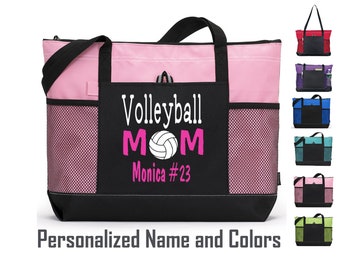 Volleyball Mom Bag with player name, Personalized Volleyball bag for mom, Sports bag for mom, Custom Volleyball Mom Gift, Volleyball gift