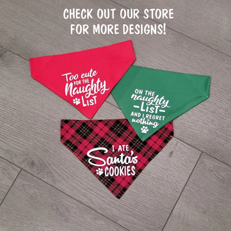 Personalized Dog Bandana, Over the Collar Dog scarf, Slide on Cat Bandana, Gift for Dog lovers, New Dog Gift, Custom Dog gift accessory image 10