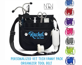 Sac banane personnalisé Vet Tech, Ceinture à outils Vet Tech, Ceinture organisateur Vet Tech, Sacoche à outils vétérinaire, Cadeau pour technicien vétérinaire, Cadeau pour assistant vétérinaire, Sac technique vétérinaire