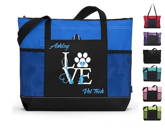 Veterinary Technician Bag, Vet Tech Bag, Gift for Vet Tech Week, Veterinarian tote bag, Gift for dog lovers bag, dog tote bag, pet tote bag