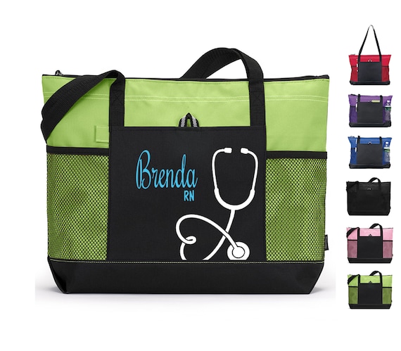 Custom Medical Assistant Bag, Personalized CMA Bag with Zipper, Utility Nurse tote bag, Nursing Assistant  gift, CMA Gift, Travel Nurse Bag