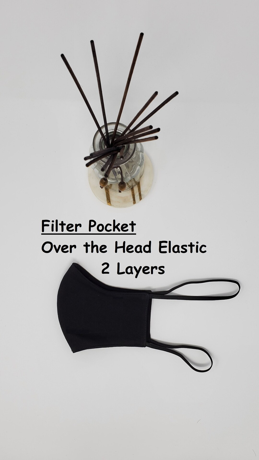 Over the Head Mask With Filter Pocket Face Mask for Hearing Etsy