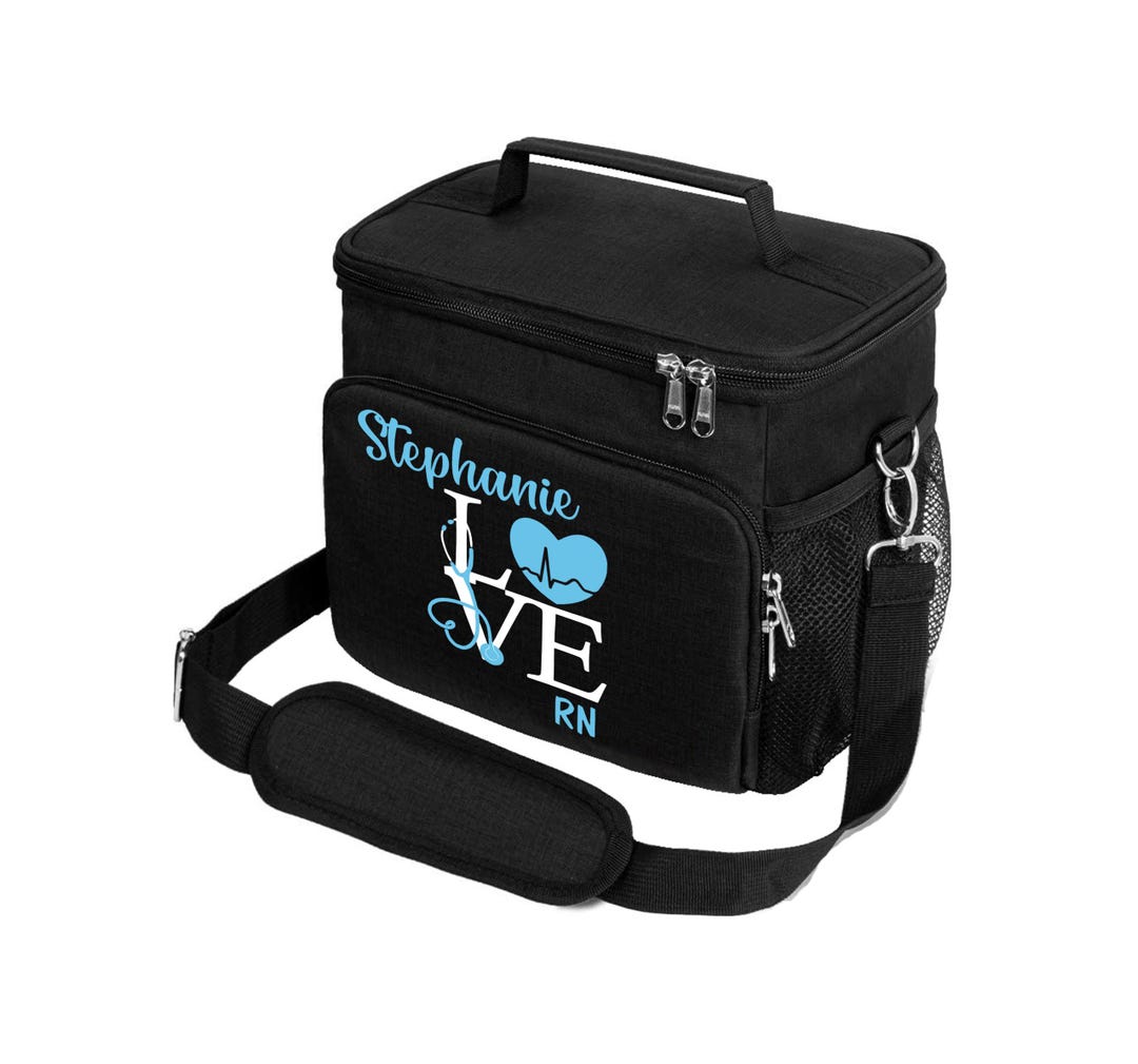 Personalized Nurse Lunch Bag, Custom Name Insulated Cooler, RN Lunch ...