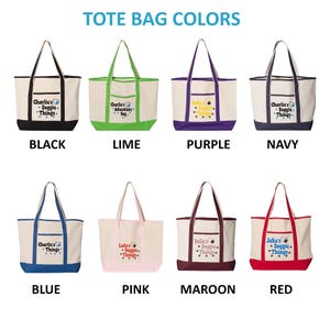 Personalized Dog Tote Bag Large, Custom Pet Name Canvas Bag, Doggie Things Tote, Dog travel bag, Pet gift, Dog Mom Gift, Dog Lover Gift image 3