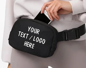 Riñonera de Nylon personalizada con nombre, texto o logotipo, Fanny Pack personalizada para niños, Bolso bandolera personalizado para mujer, Bolso Everywhere 1L