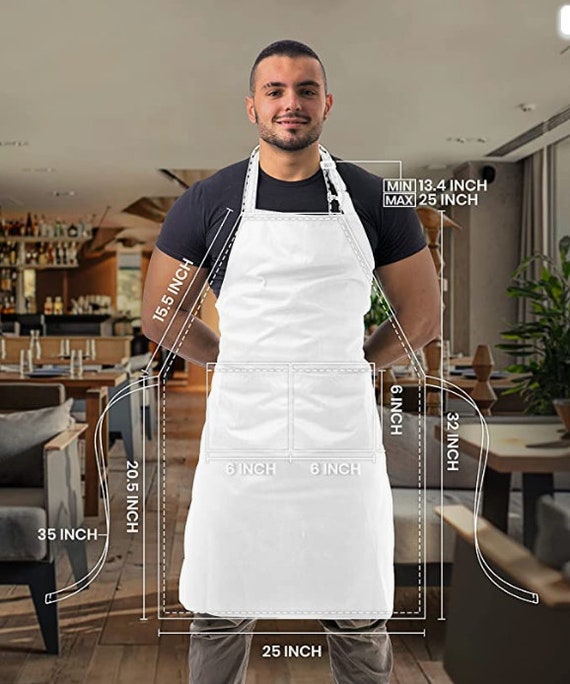 Personalized Initial Name Apron Kitchen Gifts for Women Man - Custom  Initial Design Chef Cooking BBQ Grill Baking Barbecue White Aprons - Cute  Gifts