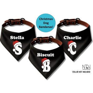 Personalized Christmas Dog Bandana, Over the Collar Christmas Dog Bandana, Custom dog bandana Christmas gift for dog lovers, Xmas Dog gift