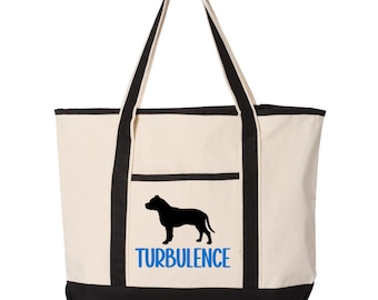 Custom Dog Tote Bag Personalized with your Dog's Name and Breed, Dog travel bag, pet bag, Dog lover's gift, Dog Mom Gift