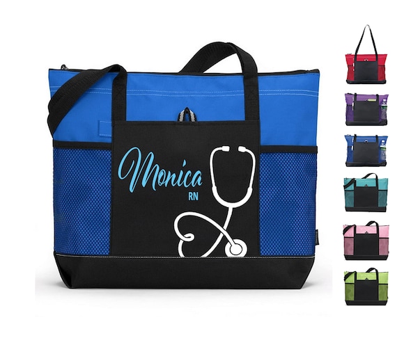 Monogrammed Nurse Tote Bag