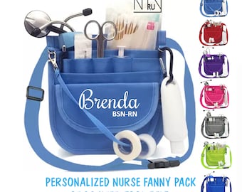 Gepersonaliseerde verpleegkundige gereedschapsriem, verpleegkundige heuptas, verpleegkundige gereedschapstas met veel vakken, verpleegkundige heuptasje, medische heupriem, compacte verpleegkundige riem,