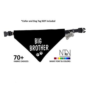 Big Brother Dog Bandana, Pregnancy Announcement gift, Dog collar bandana for new parents, Baby Shower Gift