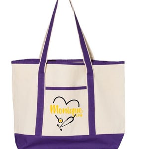 Personalized Nurse Tote Bag, Custom Nursing Bag with Name and Stethoscope, RN nurse week gift, CNA Graduation Nurse appreciation Gift image 11