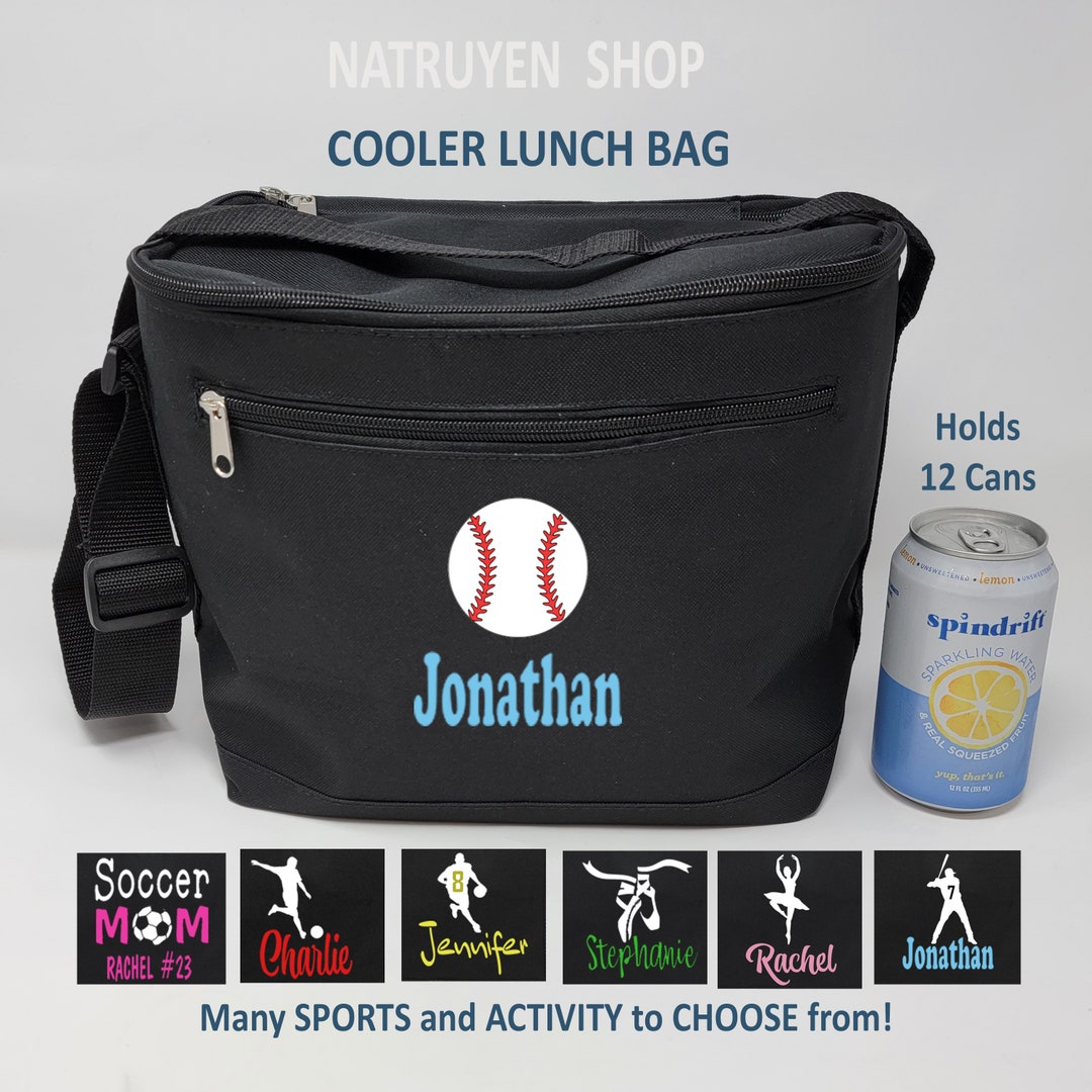 Personalized Baseball Cooler Lunch Bag Insulated Custom Etsy