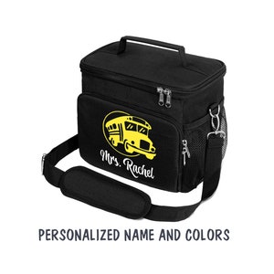 Aangepaste lunchtas voor schoolbuschauffeur, gepersonaliseerde lunchbox voor leraar, geïsoleerde lunchtas voor chauffeur, buschauffeur Waarderingscadeau