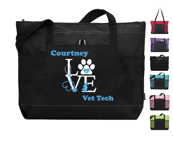 Vet Tech Bag, Veterinary Technician Bag, Gift for Vet Receptionist Week, Vet Tech Gift, Vet Assistant bag, Vet Receptionist Gift