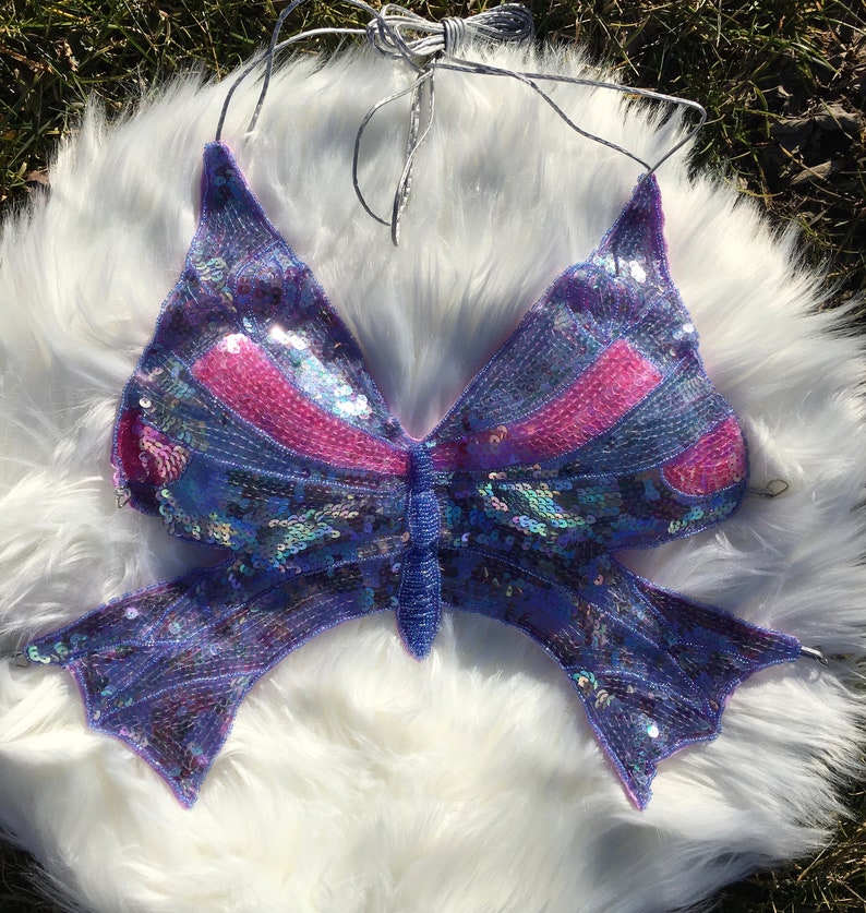 y2k butterfly halter top