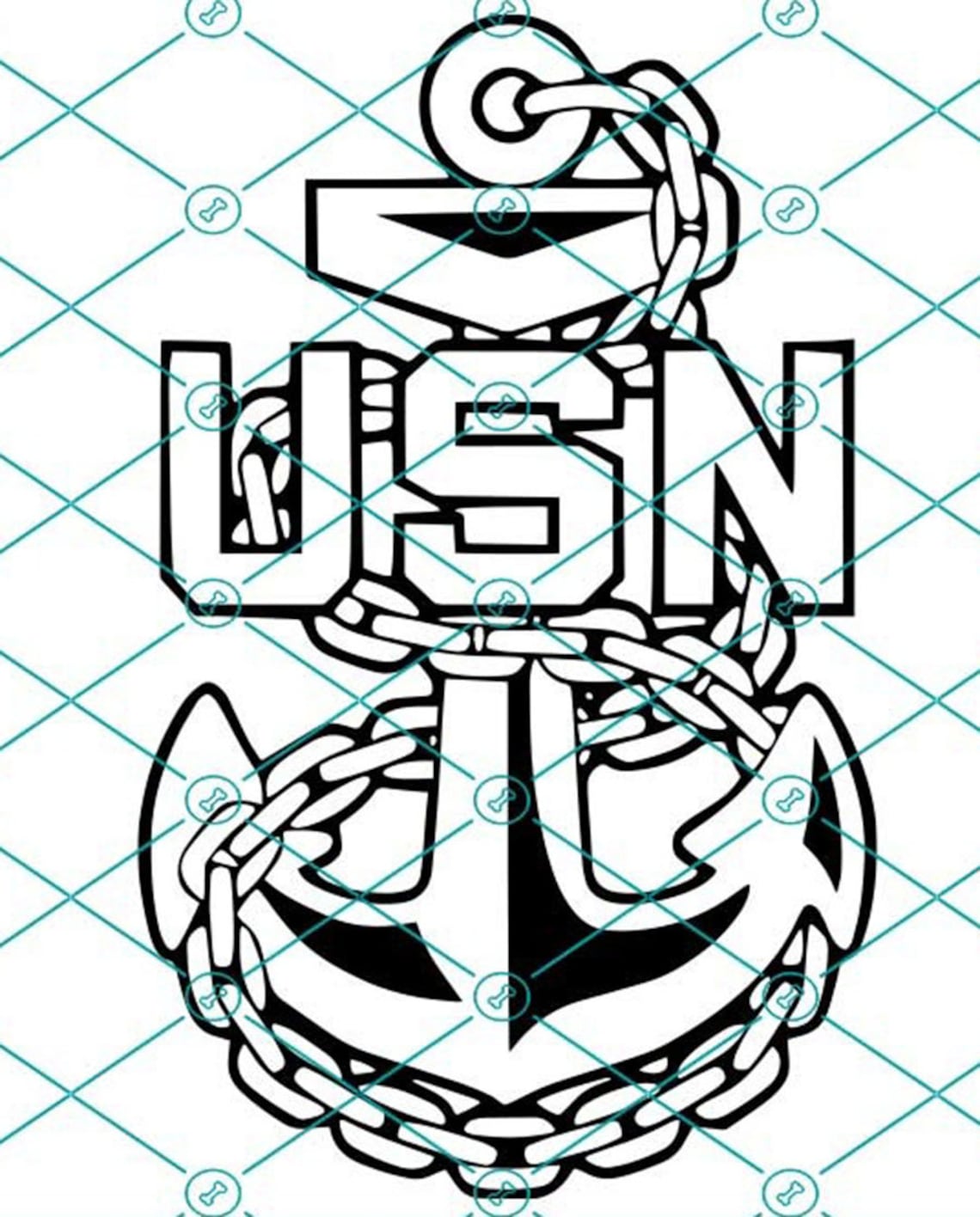US Navy Anchor Svg US Navy Chief Anchor Svg USA Svg Us | Etsy