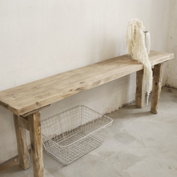 Reclaimed Bench straight legs