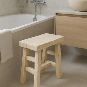 Reclaimed wood stool HANNELORE