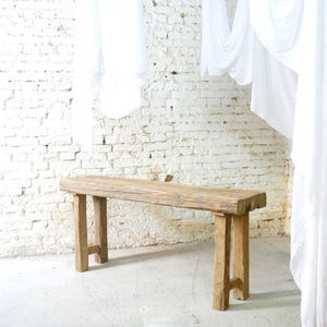reclaimed wood console table HERMI
