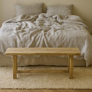 reclaimed wood bench GERTI light