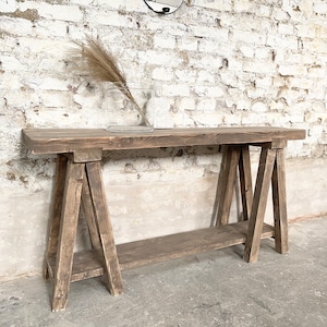 reclaimed wood console table HENRIETTE