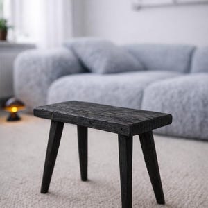Reclaimed wood stool FERDI