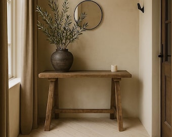 Reclaimed wood console table IDA