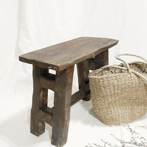 Kruk van gerecycled hout, roze