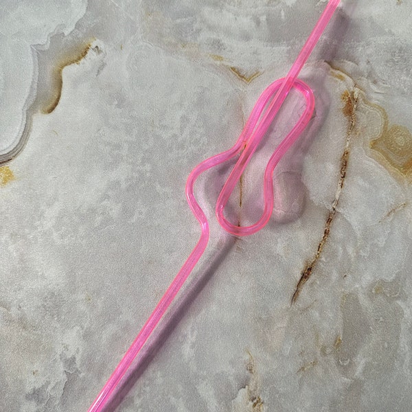 Pink Penis Straw