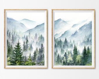 Foggy Forest Etsy Foggy Forest Etsy