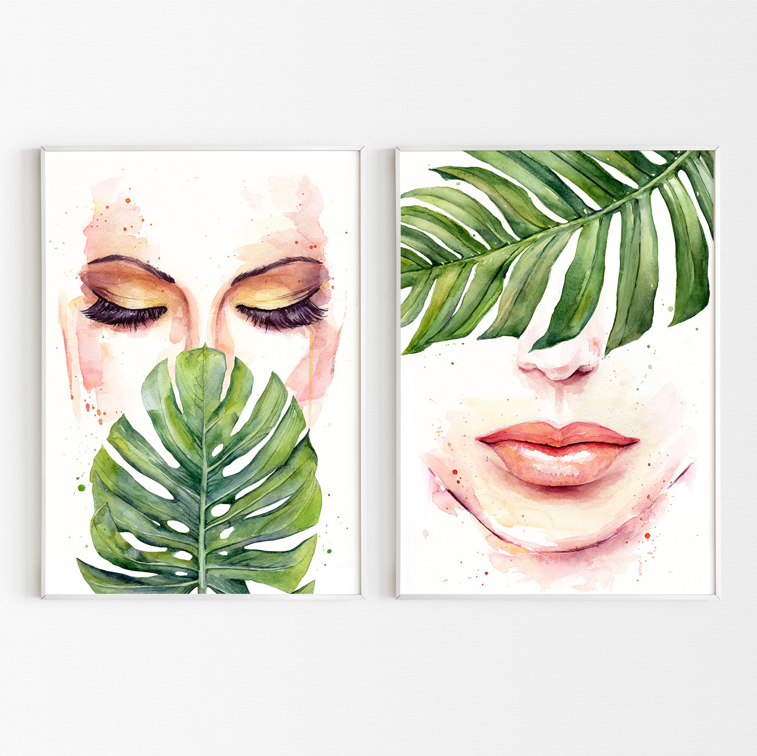 Beauty salon decor Beauty room print set Girly wall art set Etsy