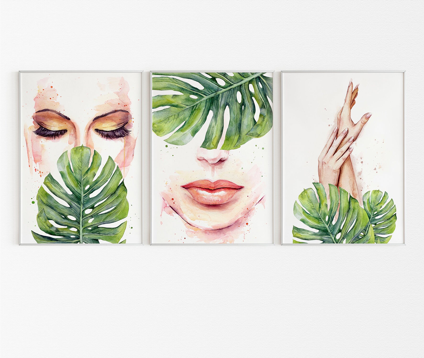 Beauty salon decor Salon wall art set Spa salon decor Etsy